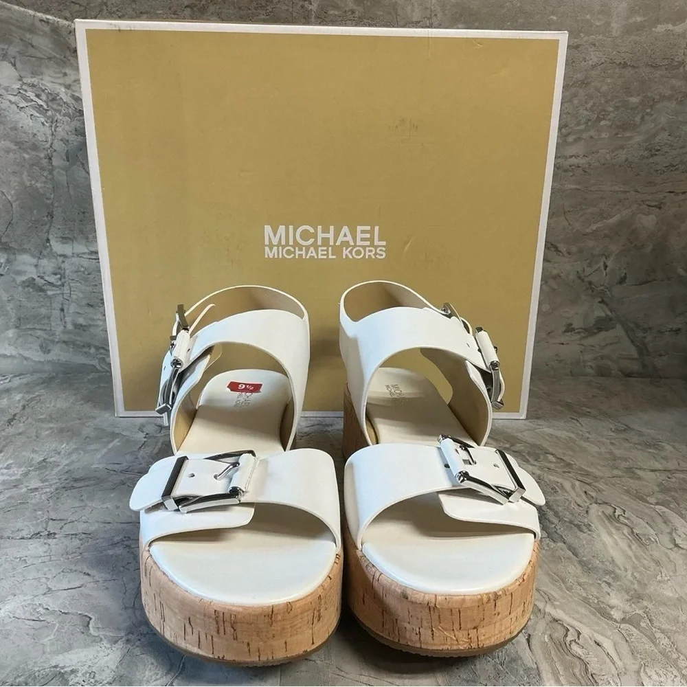 Michael Kors Colby Leather Flatform Sandal